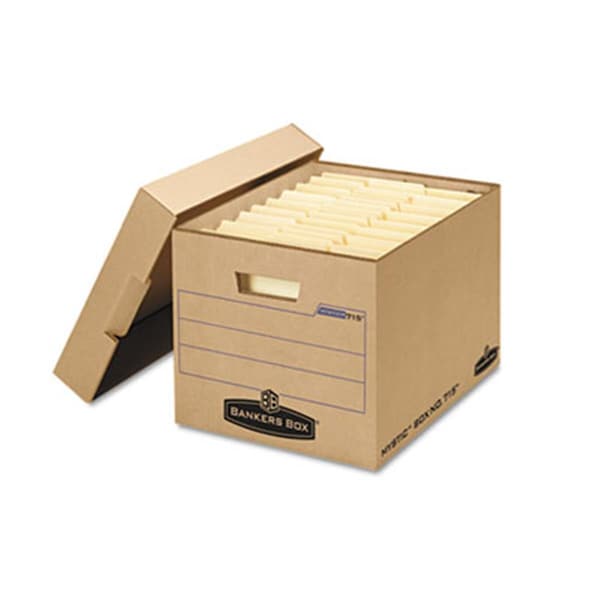 Bankers Box FEL Filing Storage Box with Locking Lid Letter-Legal Kraft 25-Carton BA30931 - main